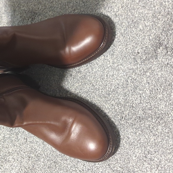 Aquatalia Brown Knee High Italian Leather Boots Size 8 - Picture 7 of 7